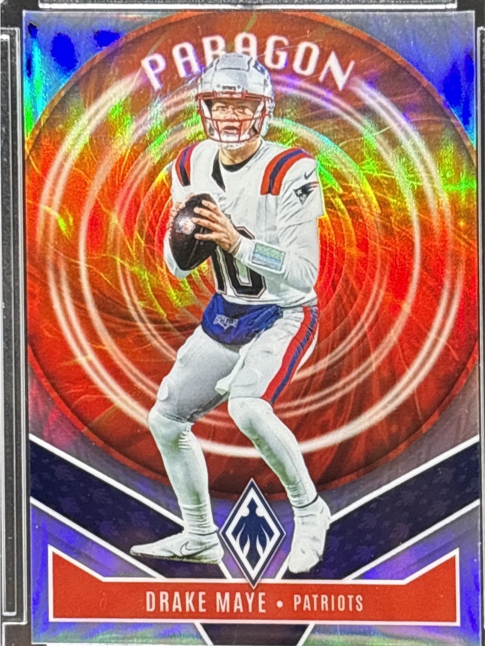 Panini Paragon Drake Maye Trading Card - Red Holo